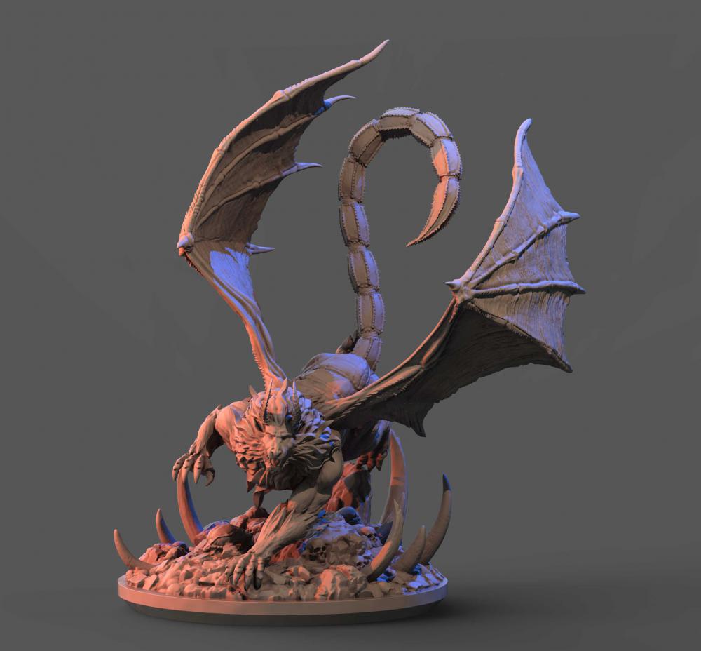 曼提柯尔 蝎狮兽3D打印模型