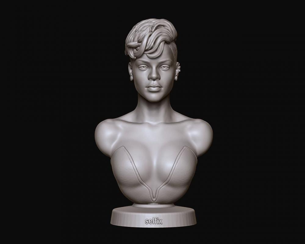 蕾哈娜 头雕3D打印模型