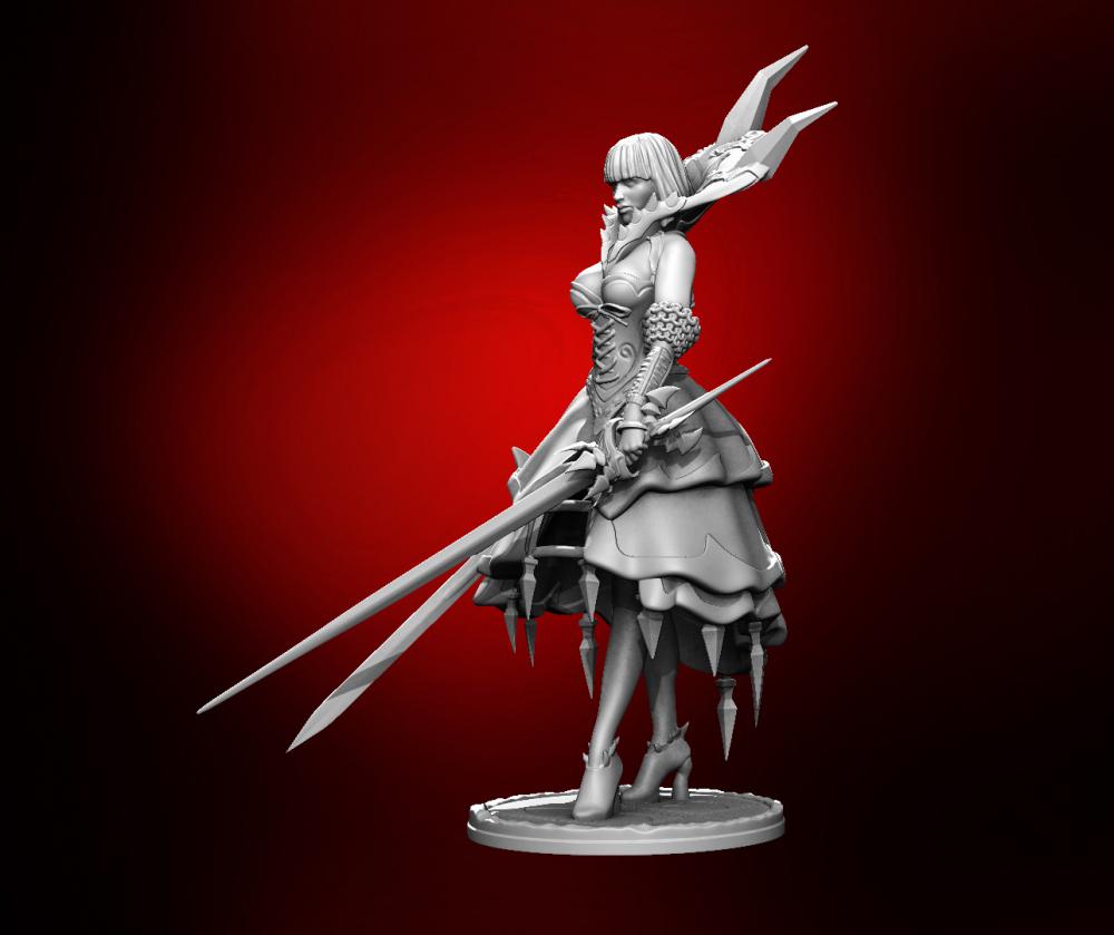持剑女战士3D打印模型