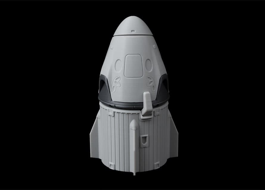SpaceX 龙飞船3D打印模型