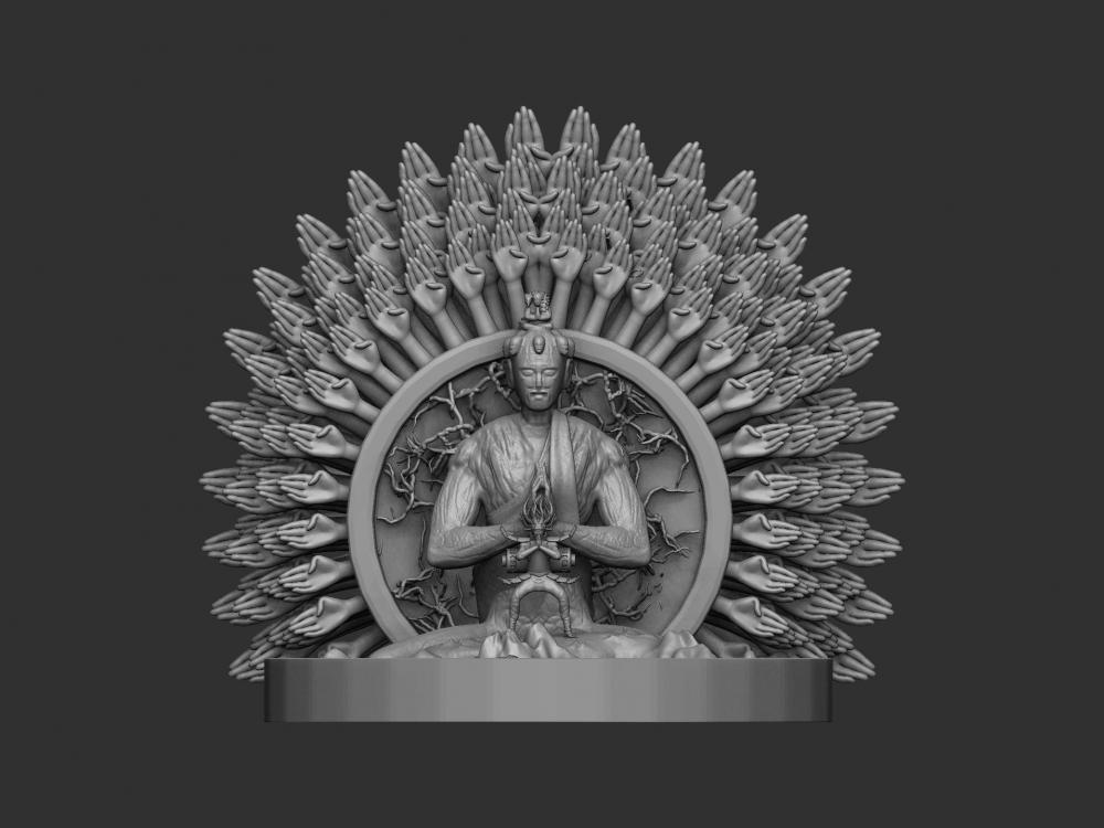 千手柱间3D打印模型