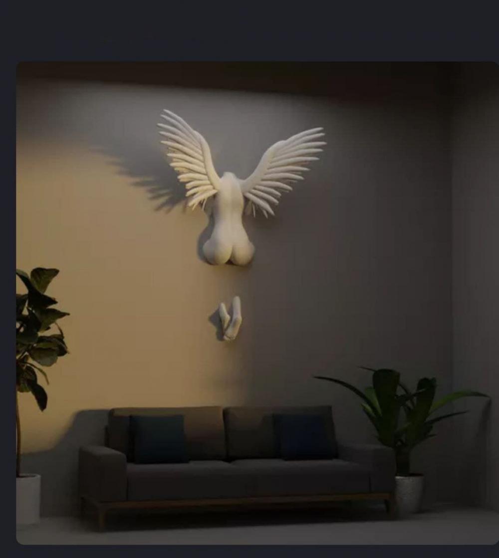 挂在墙上的天使模型3D打印模型