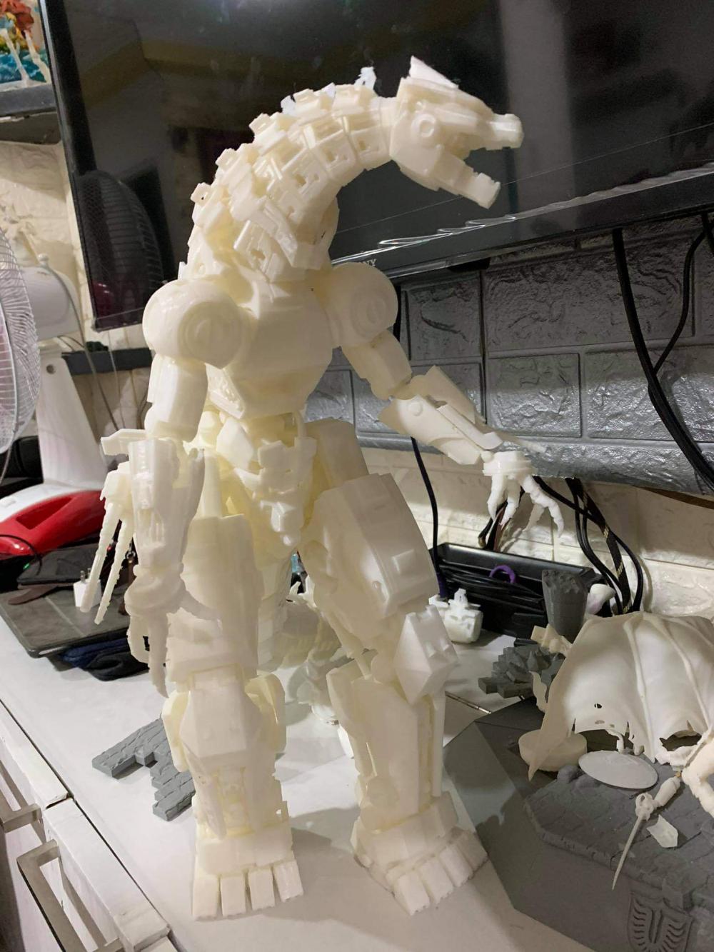 机械哥斯拉3D打印模型