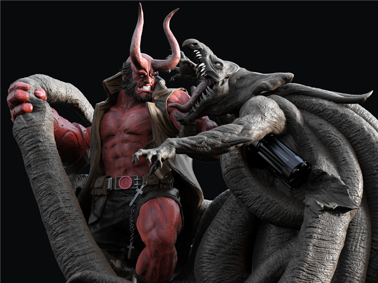 地狱男爵战斗姿态3D打印模型