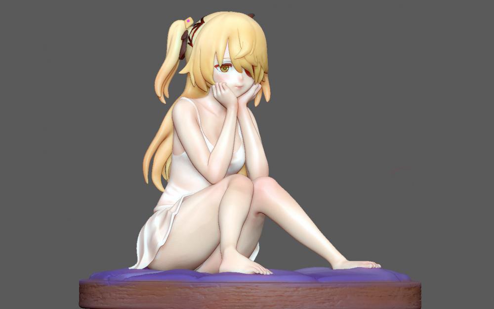 原神菲谢尔坐姿3D打印模型