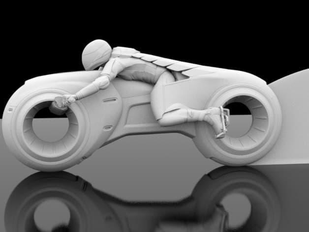 光循环摩托车3D打印模型