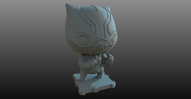 黑豹Q版3D打印模型