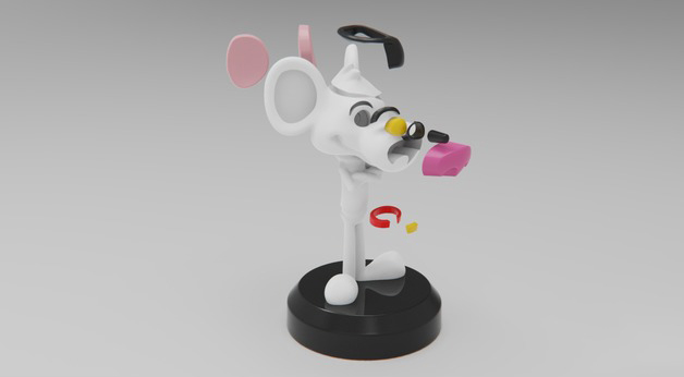 危险老鼠Q版3D打印模型