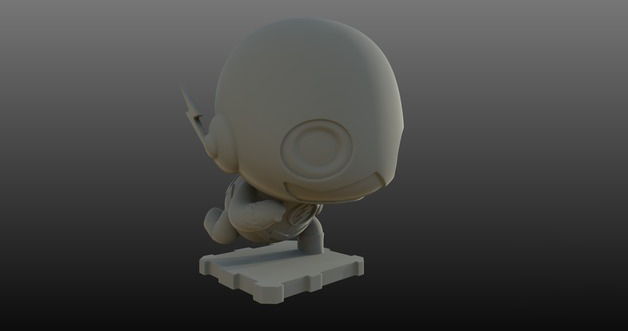 闪电侠Q版3D打印模型