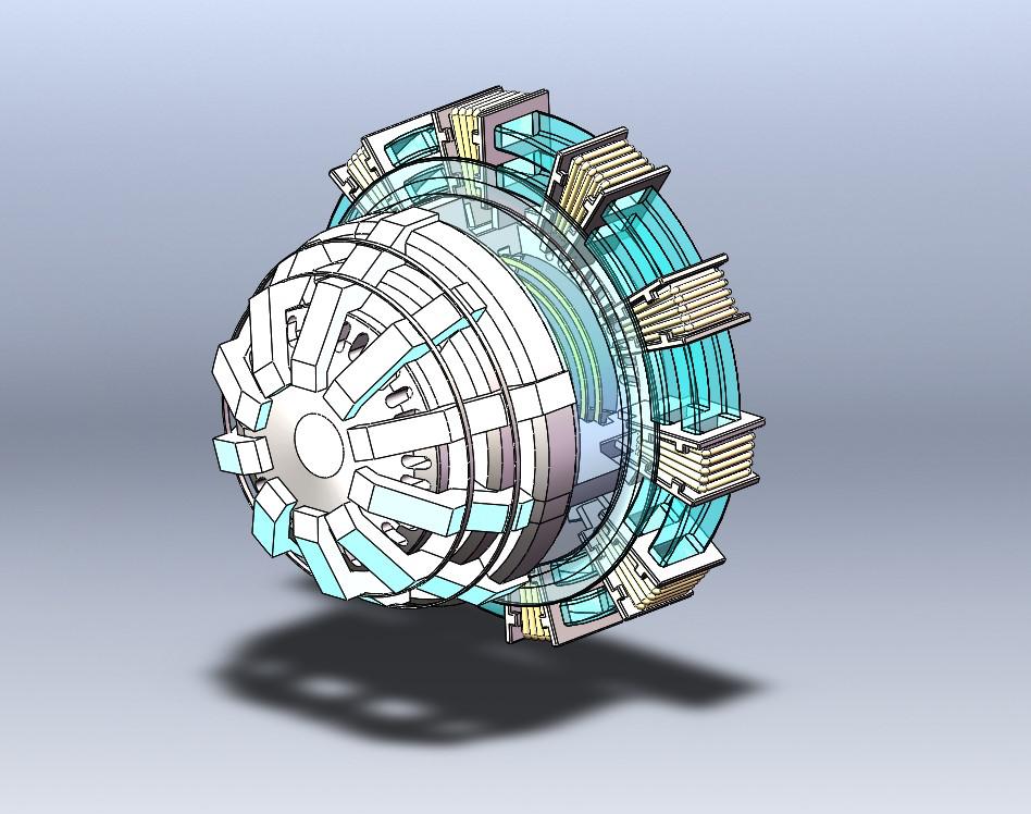 漫威复仇者联盟钢铁侠胸灯小型方舟反应堆拼装solidworks3D打印模型