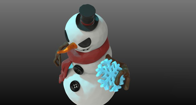 雪精灵Q版3D打印模型