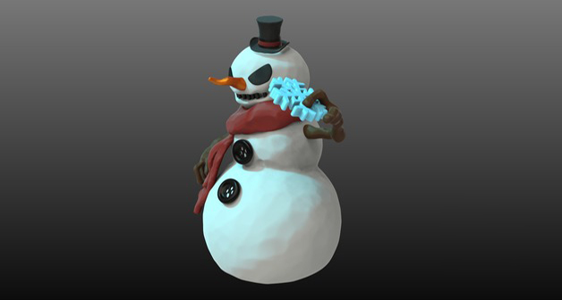 雪精灵Q版3D打印模型