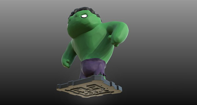 绿巨人Q版3D打印模型