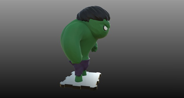 绿巨人Q版3D打印模型