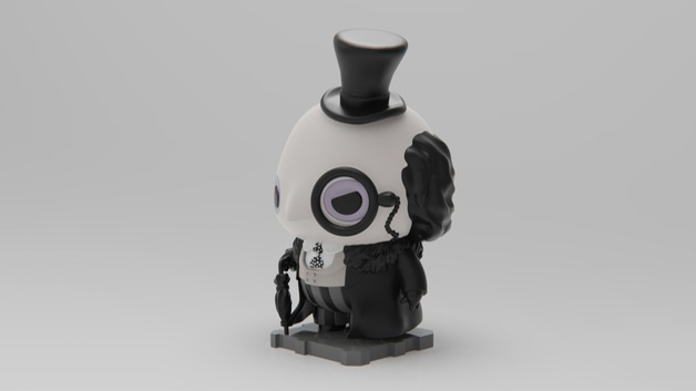 企鹅人Q版3D打印模型