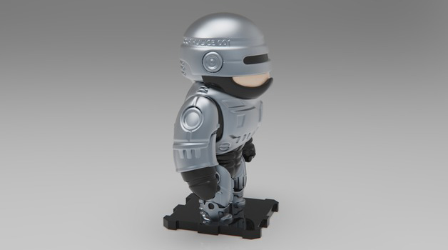 机械战警Q版3D打印模型