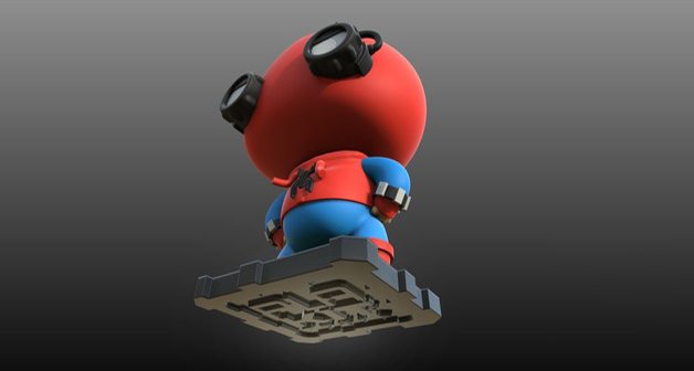 蜘蛛侠Q版3D打印模型