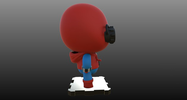 蜘蛛侠Q版3D打印模型