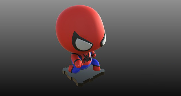蜘蛛侠Q版3D打印模型