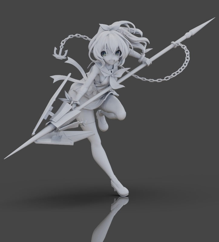 碧蓝航线 舰娘标枪3d打印模型