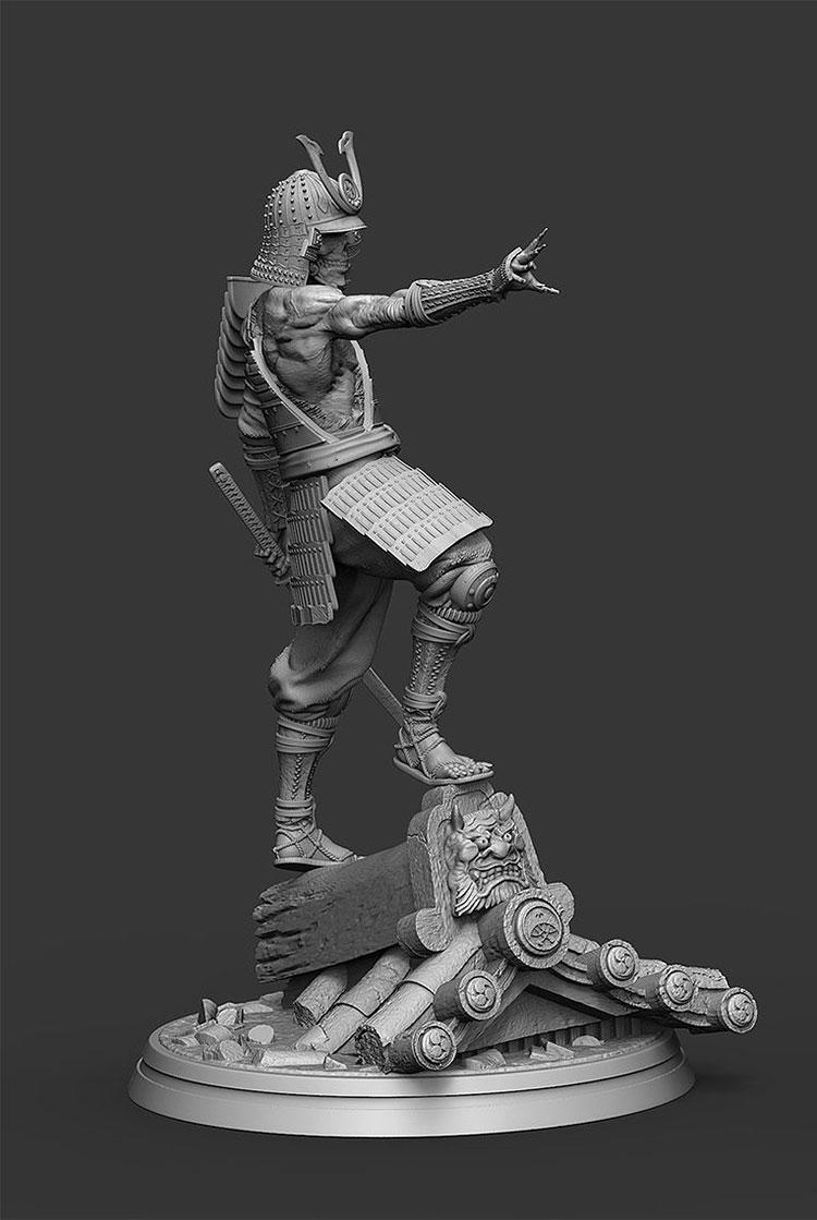 恶魔幕府骷髅战士3D打印模型