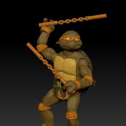 忍者神龟 米开朗基罗3D打印模型
