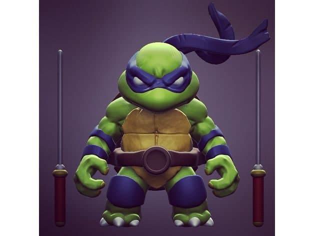 忍者神龟 达芬奇Q版3D打印模型