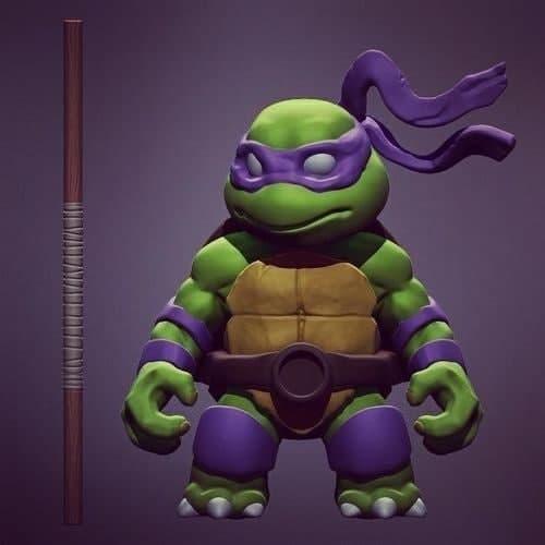 忍者神龟 多纳泰罗Q版3D打印模型