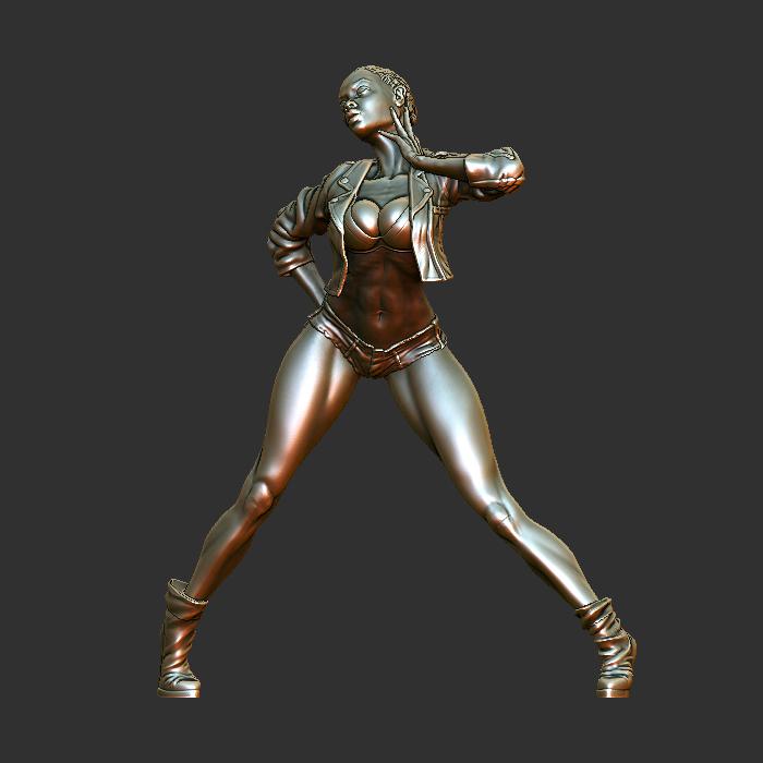 女人雕像 - 性感的姿势 3D模型3D打印模型