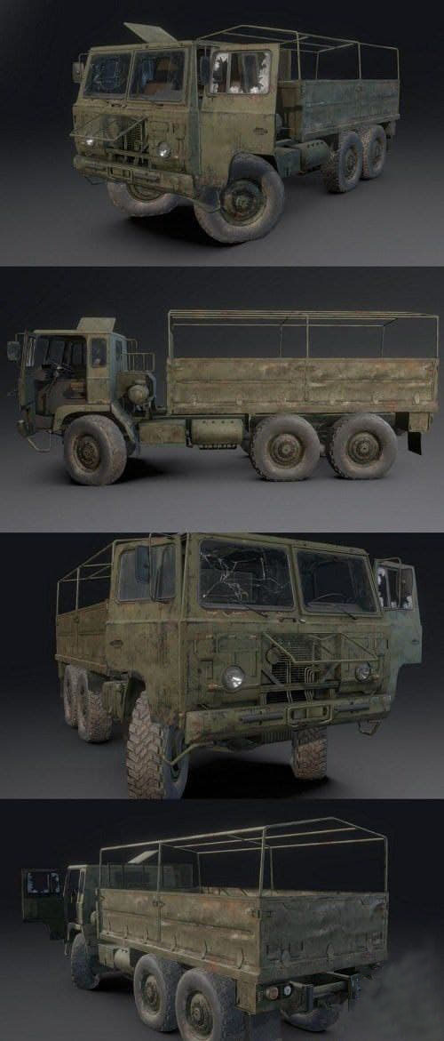 斯堪尼亚军用卡车3D打印模型