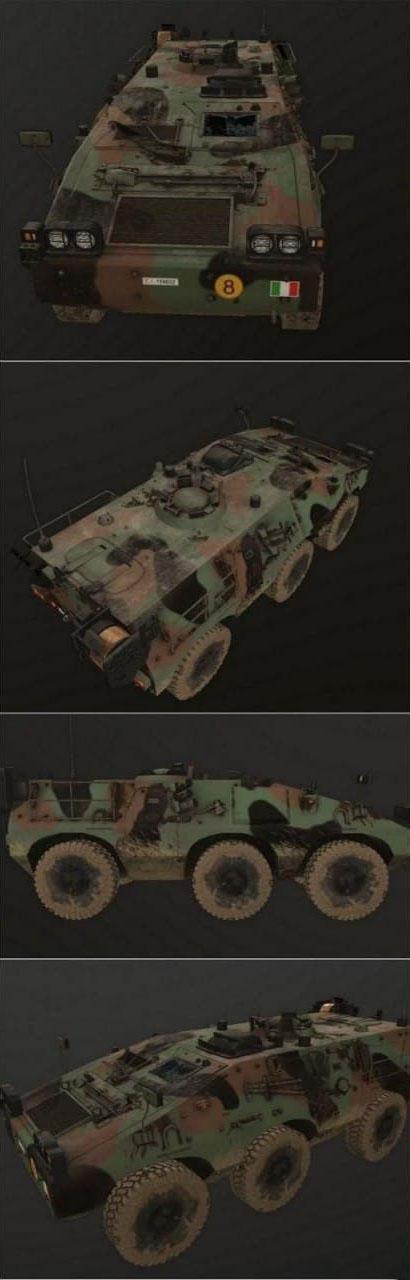 意大利美洲狮装甲车3D打印模型