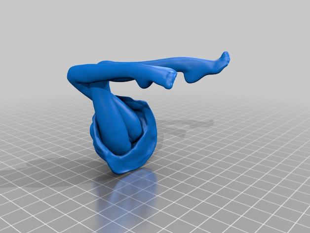 三个动漫小姐姐模型3D打印模型