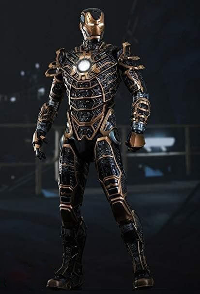 钢铁侠的酷炫黑色战甲.