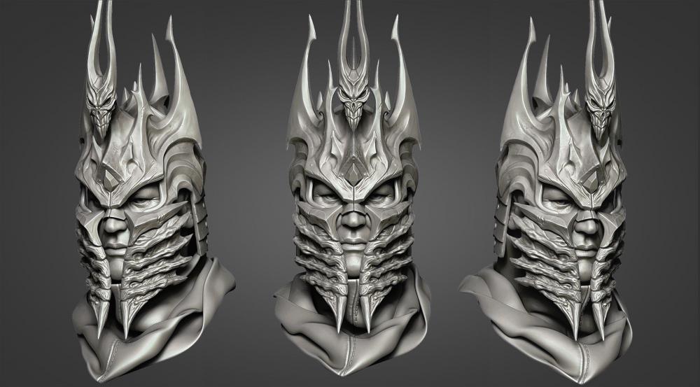 巫妖王头盔3D打印模型