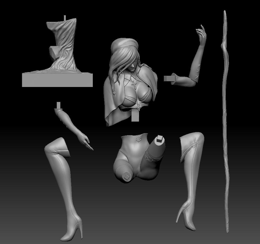 性感修女3D打印模型