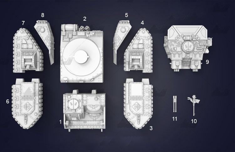 火神重型装甲主战坦克3D打印模型