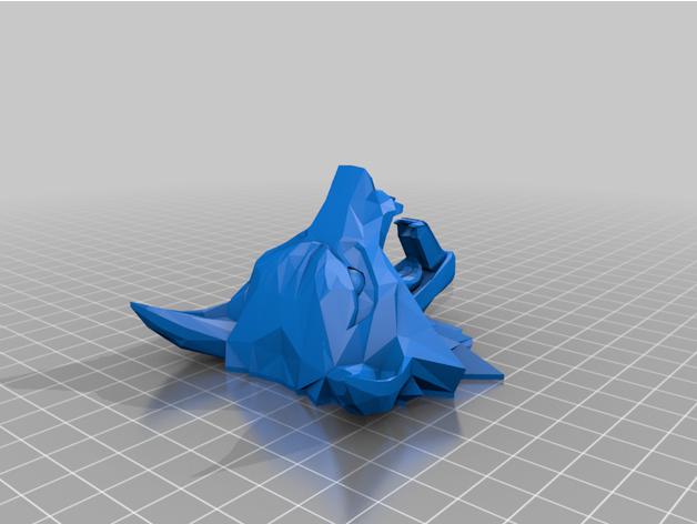 狼头挂钩3D打印模型