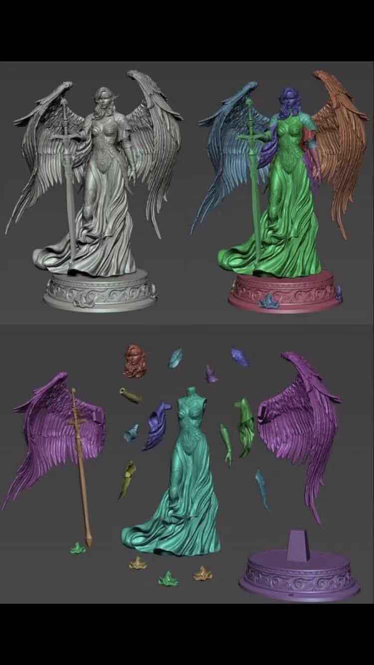 战神女天使3D打印模型