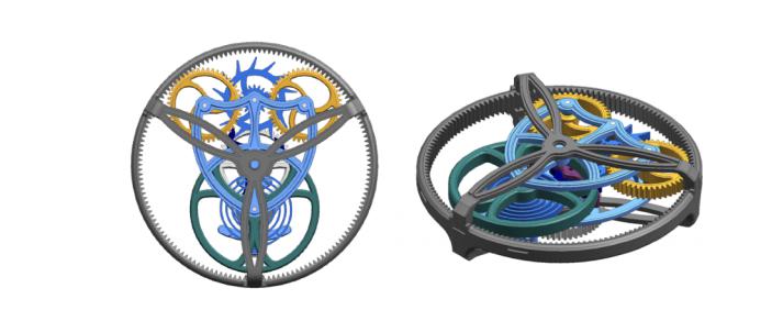 陀飞轮腕表3D打印模型