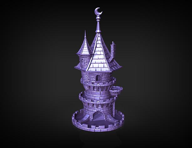单栋城堡3D打印模型