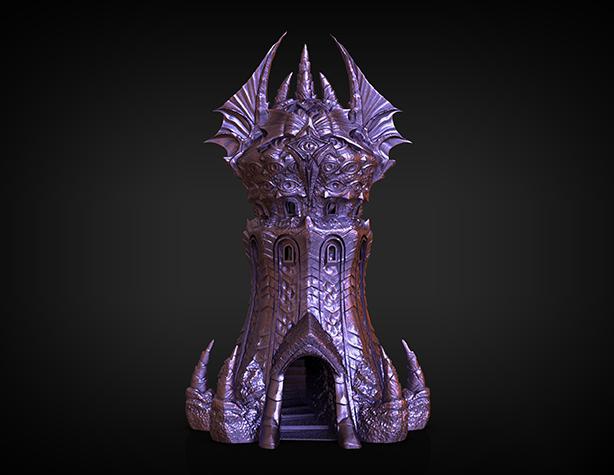 妖怪住的独栋城堡3D打印模型