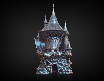石头上的城堡3D打印模型