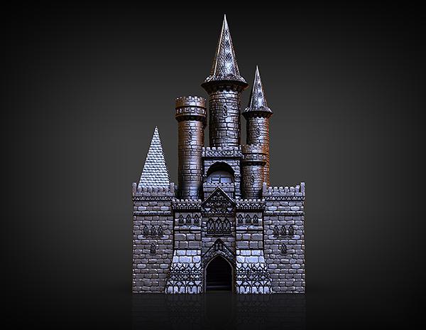 中世纪 城堡3D打印模型
