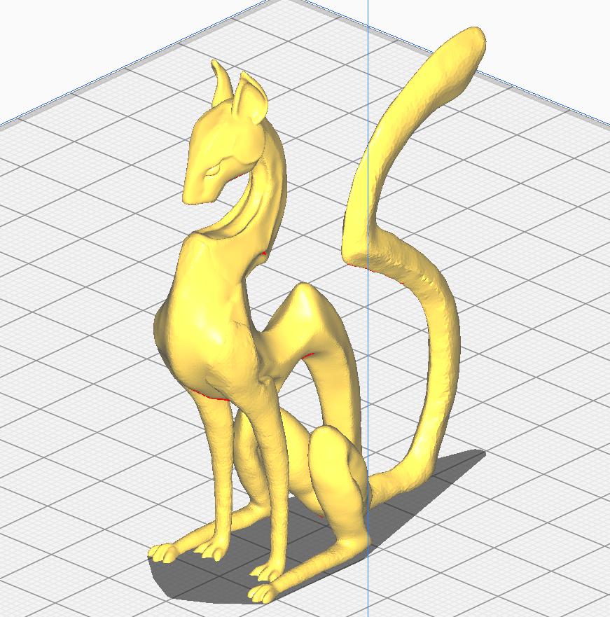 冥想猫3D打印模型