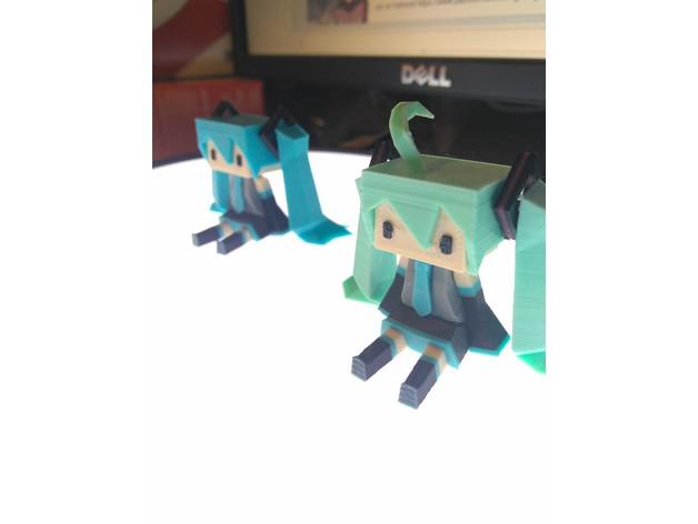 小方形Miku3D打印模型