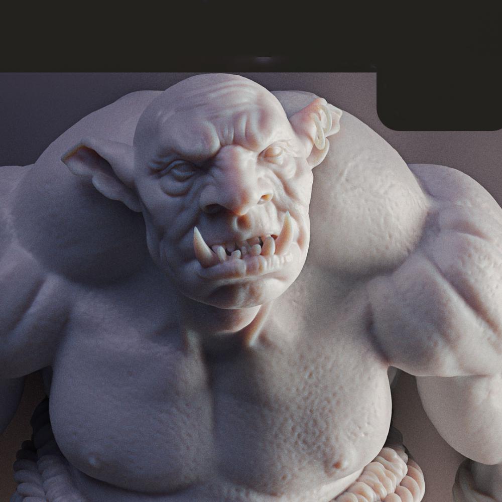 魔戒 兽人 平板支架3D打印模型