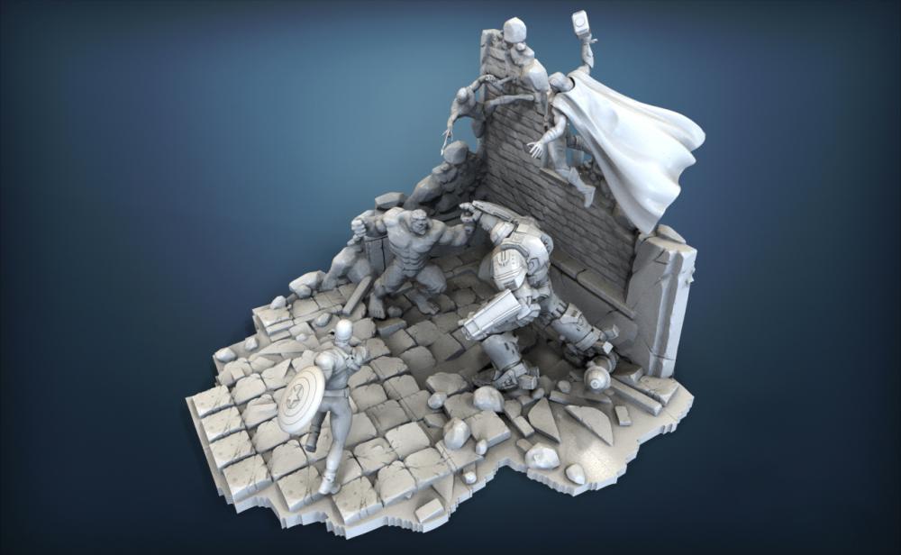 复仇者联盟 场景模型3D打印模型