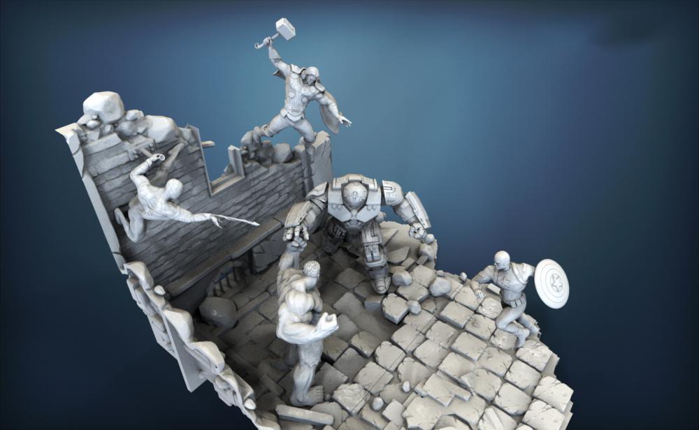 复仇者联盟 场景模型3D打印模型