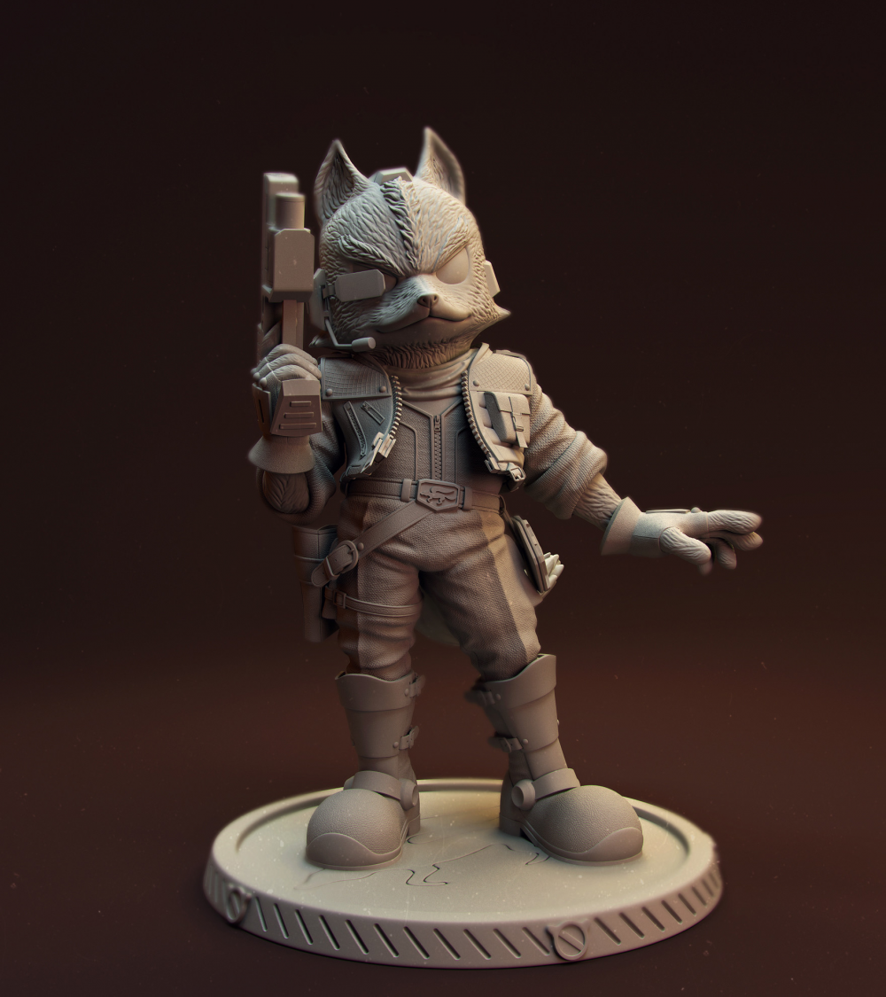 火箭浣熊3D打印模型