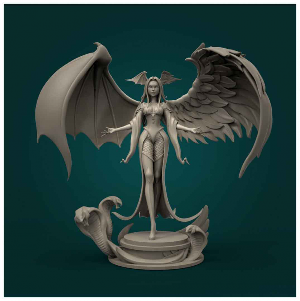 天使与魔鬼3D打印模型
